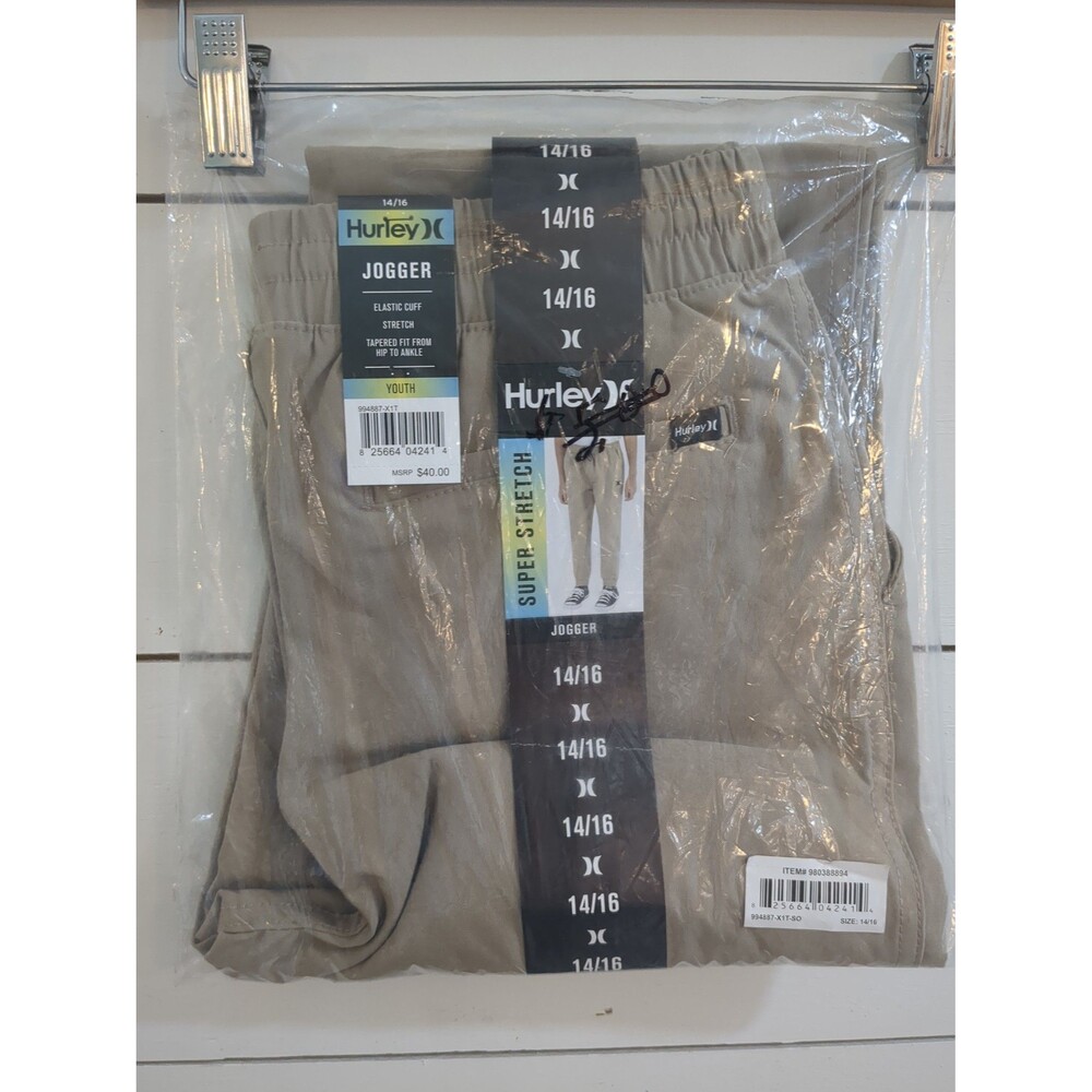 Hurley youth khaki jogger. NWT 14/16
